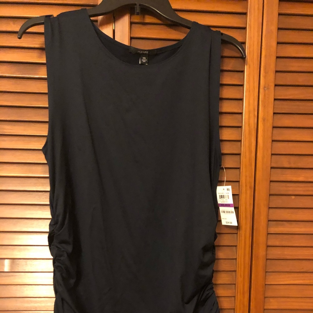Navy Ruched Tank